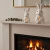 Cute Bunny Bunny Candle Holder White Easter Decoration Exquisite Rabbit Candlestick  Easter Party