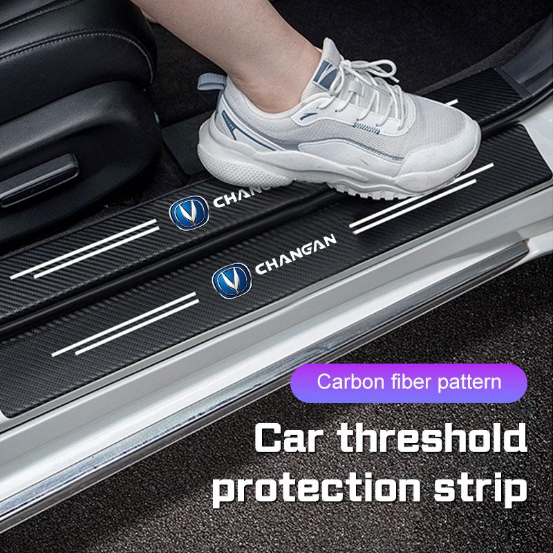Auto Schwellenleisten Aufkleber für Changan CS75 CS55 CS35 EADO CX70 CS85 UNIT UNI-K CS95 Kohlefaser Auto Türschwellen Matte Zubehör