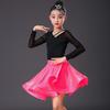 Girls' Autumn Long Sleeve Latin Dance Practice Set