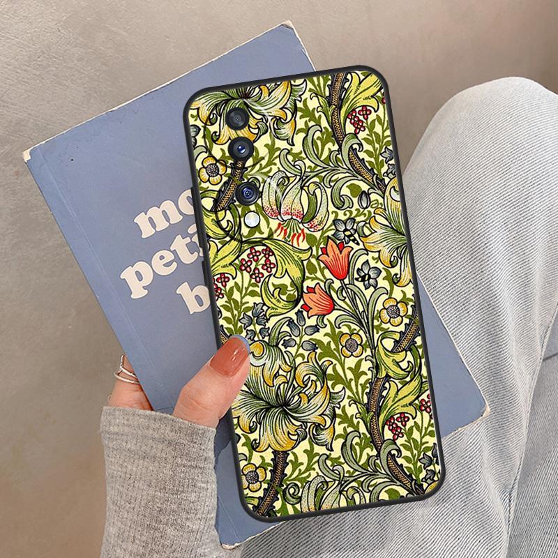 William Morris Case For Honor Magic 8 Pro 5 6 7 Lite Cover For Honor 400 200 90 70 50 X8a X8b X9a X9b X9c