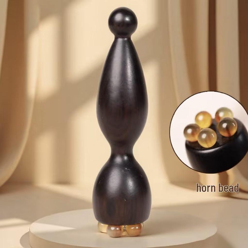 Sandalwood Lotus Copper Bead Eye Massager & Muscle Scraping Stick