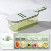 Multi-function Mandoline Slicer for Kitchen, Handheld Vegetable Fruit Slicer Cutter with Container, Julienne Grater and Chopper
