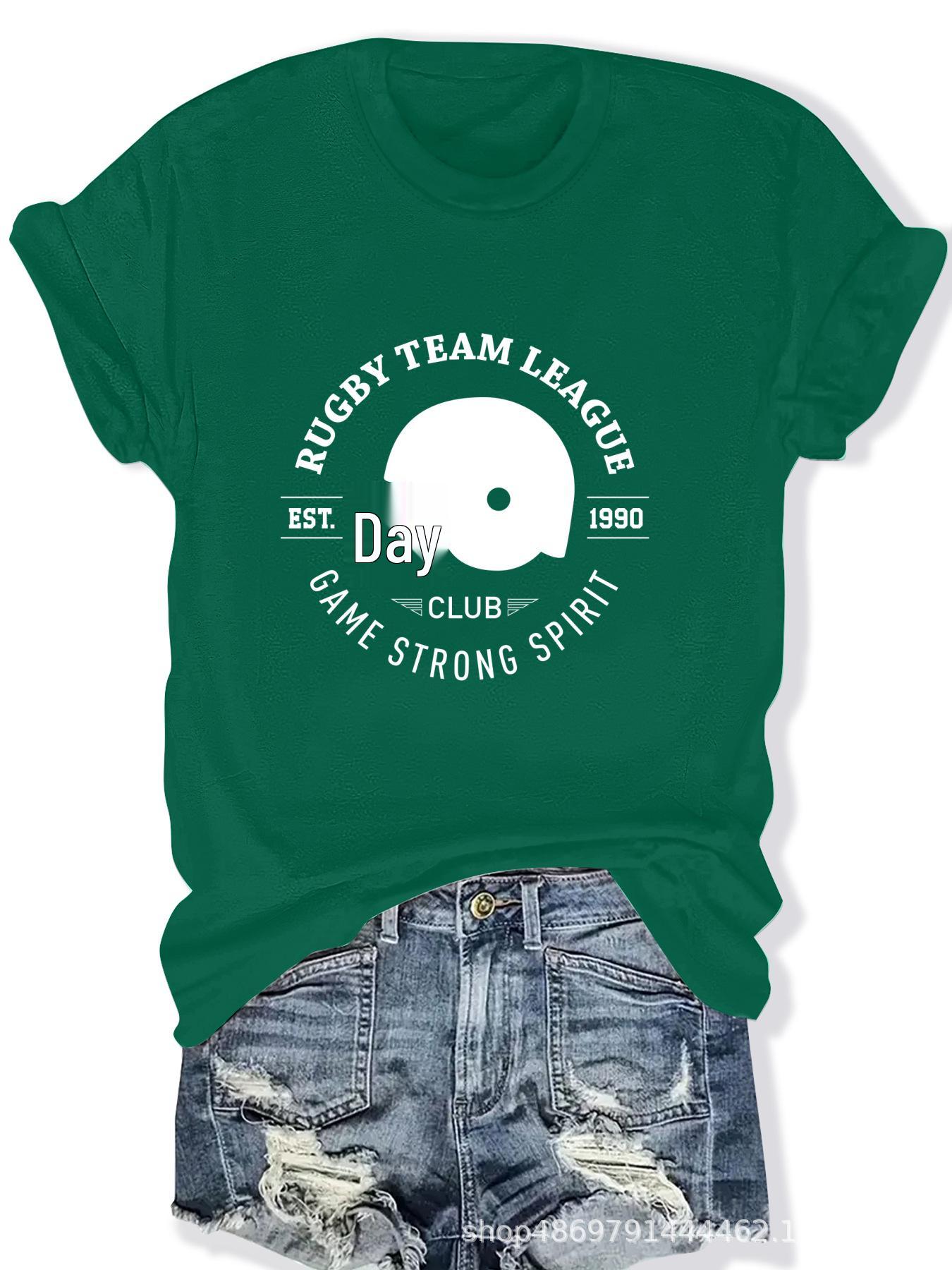 

Women s Fashion Round Neck T-Shirt for Cross-Border Trade Small зелёный