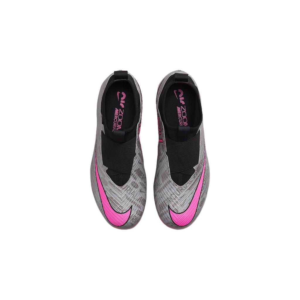 Nike Zoom Mercurial Superfly 9 Pro FG GS Pacchetto 25° Anniversario Scarpe da Ginnastica per Bambini Argento Metallizzato-Argento Nero FJ2034-060