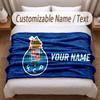 FC Porto bedeckte Flanelldecke mit individuellem Namensschriftzug, weich und warm, als Überwurf für das Schlafzimmer, Weihnachtsgeschenk