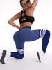 Women's Seamless High-Waisted Striped Peach Lift Yoga Leggings