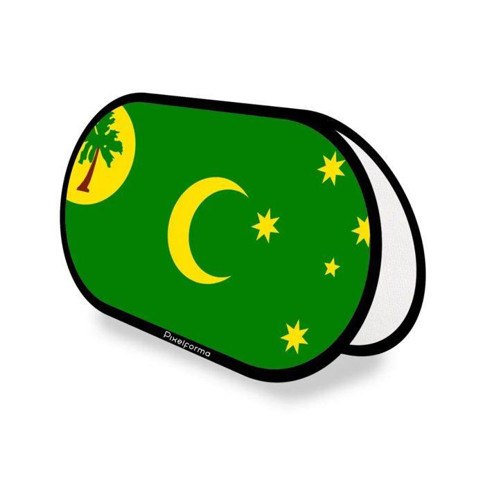 Drapeau - Îles Cocos - Ovale - 70 X 120 Cm - Polyester - Impression Recto/verso