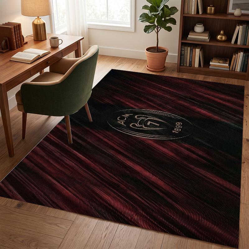 A.C. Milan (64) Office Rug Elegant Floor Rug for Office Living Room Bedroom and Indoor Home Spaces