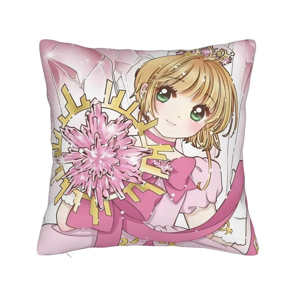 Cardcaptor Sakura Flower Pillowcase Polyester Cushion Cover Decoration Anime Cartoon Pillow Case Cover Home Wholesale 45*45cm