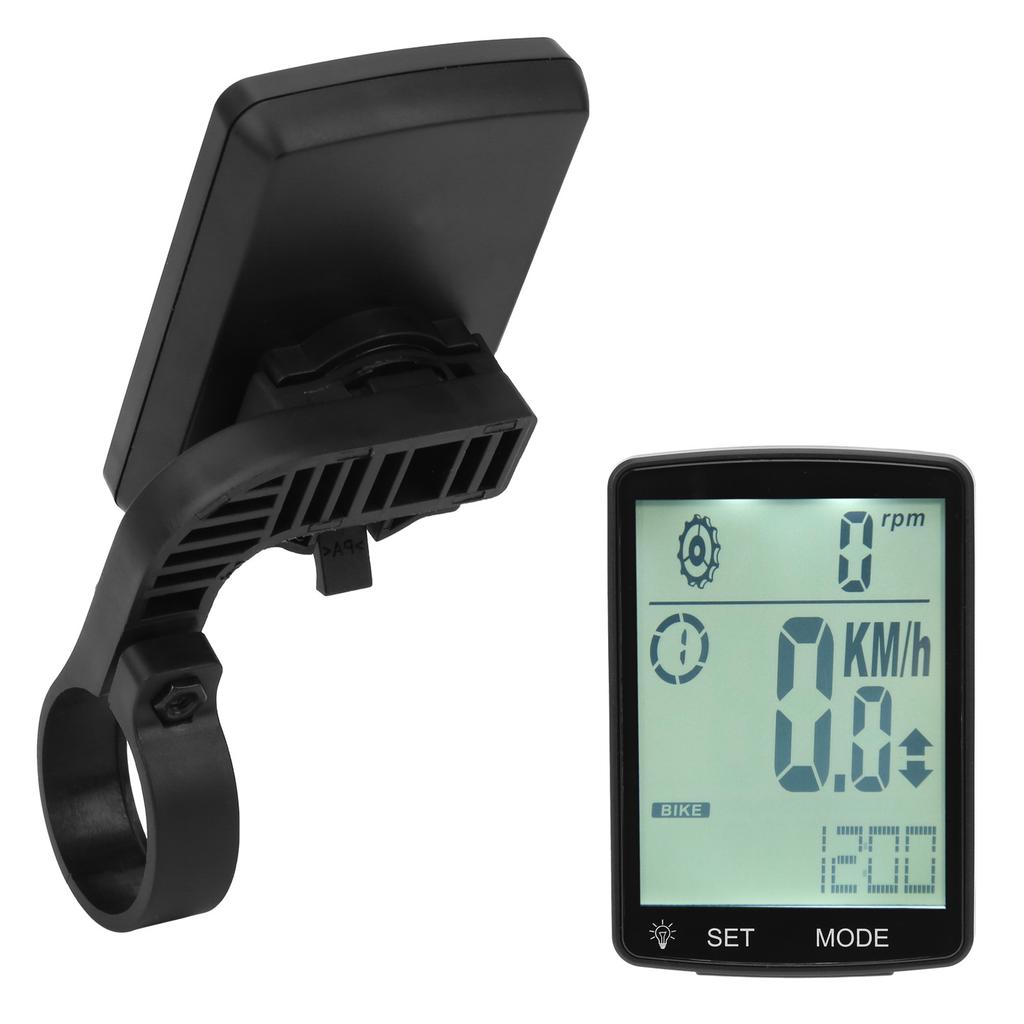 2,8 Zoll LED-Bildschirm Fahrradcomputer Leuchtend Multifunktions-Stoppuhr Fahrradtacho Weiß