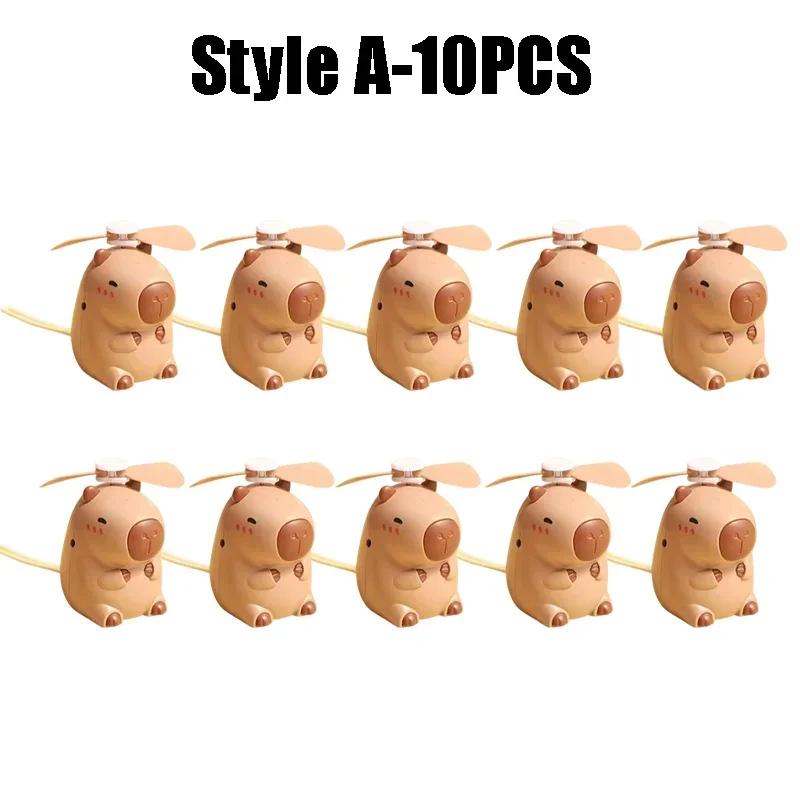 Portable Capibala Mini Small Personal Handheld Pocket Lightweight Fan Travel Office Outdoor Capibala USB Rechargeable Fan