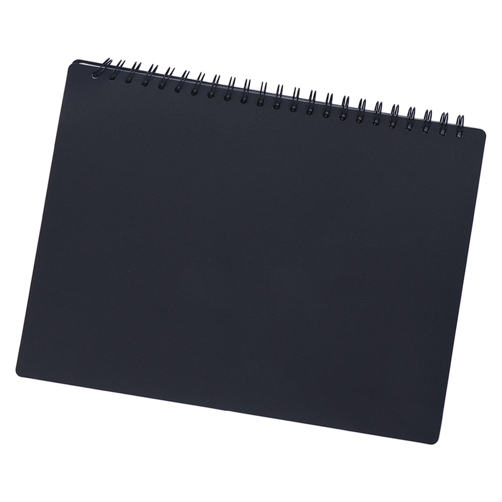 

Папка для нот Книга для презентаций листов Большой вместимости ПВХ для файлов Дом Школа Офис Черный