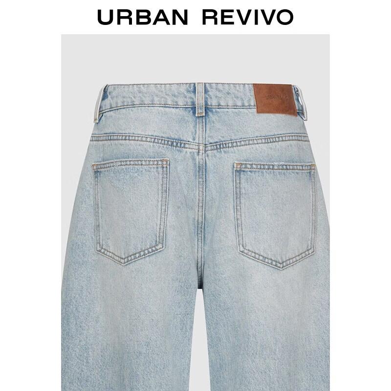 UR2026 Spring Gradient Ripped Wide-Leg Jeans