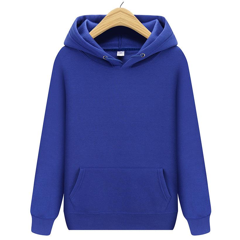 Fashion Solid Color Hooded Sports Sweater Casual Couple Pullover Sweater Solid Color Hooded Sweatshirts for Spring and Autumn