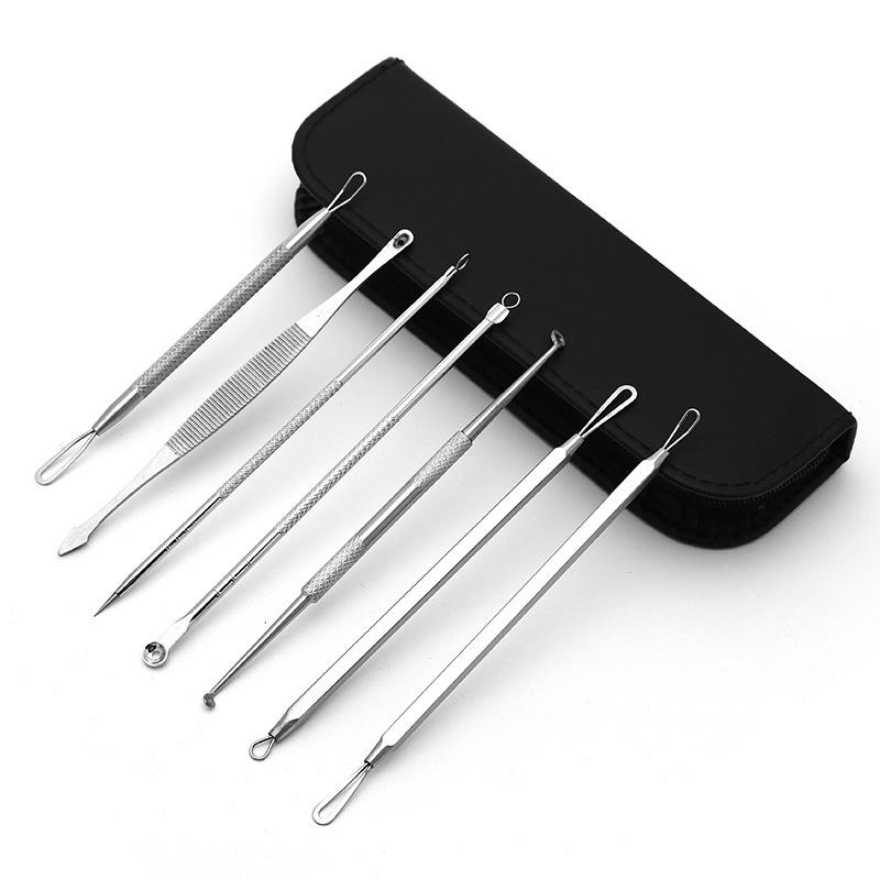 7-Piece Stainless Steel Acne and Blackhead Extractor Set