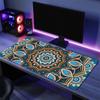 Art Vibrant Mexican Ethnic Flower S Mouse Pad Large Desk Mat Keyboard Ergonomic Office Rubber PC Nonslip Antifray Home Custom