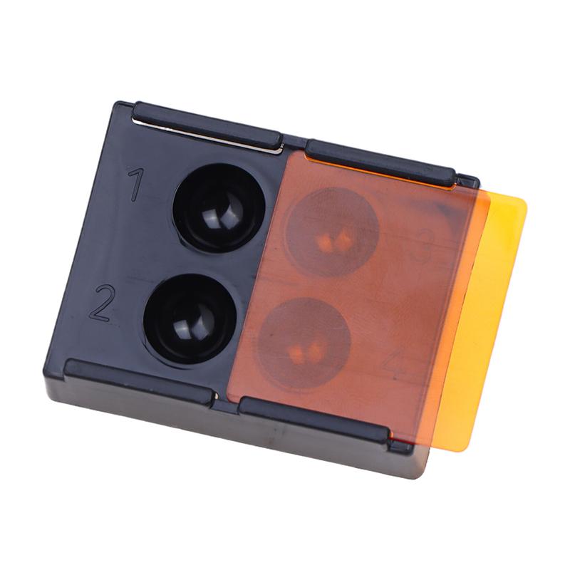 4 Holes Dental Shading Light Box Composite Resin Mixing Well Light-Proof Storage Hading Color Toning Case Dentist Material