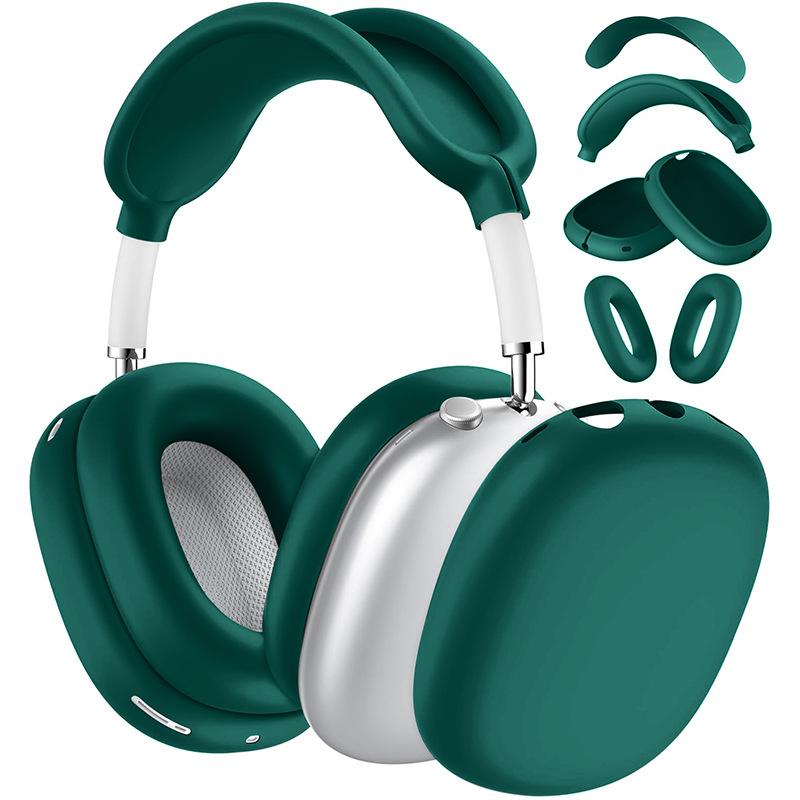 4-in-1 Protective Case Set for AirPods Max 1/2 - Clear Earcups + Silicone Headband and Earpads