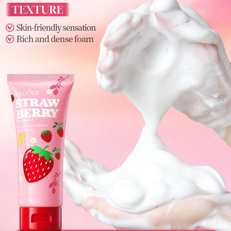 Strawberry Facial Cleanser 100g VC Moisturizing Moisturizing Moisturizing Cleanser Skin Care Products