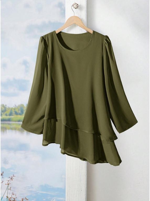Available 2025: Versatile Summer Elegant Long Sleeve Chiffon Shirt