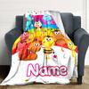 Custom Name Bugs Garden Party Blanket For Couch Bed Plush Cozy Fuzzy Blanket Super Soft Warm Blankets For Fall And Winter 09167