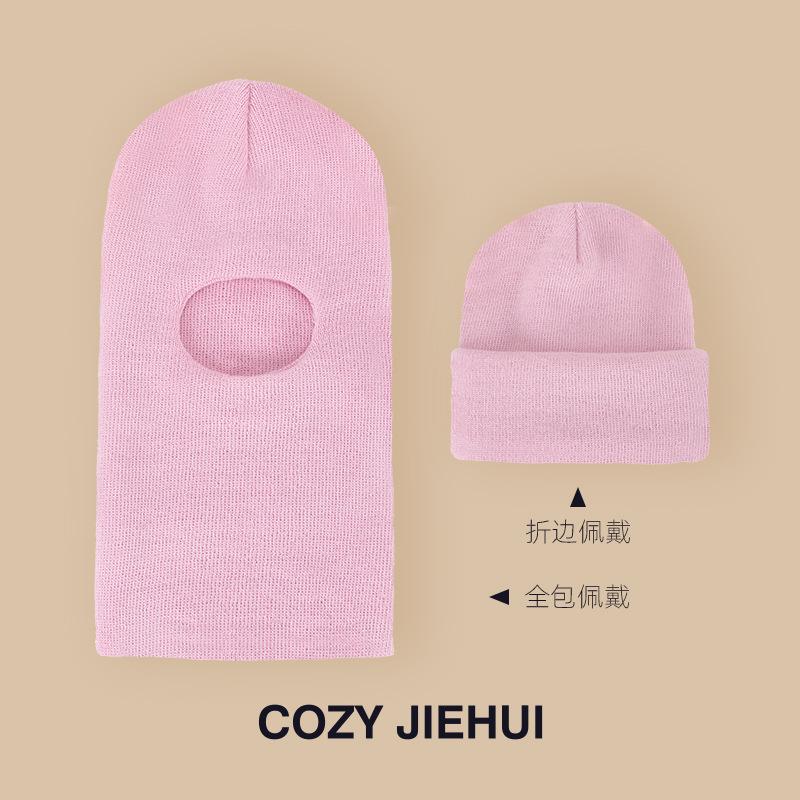 Căciulă de iarnă pentru copii, fular integrat, lână cu protecție pentru urechi, căciulă pulover, pentru băieți și fete, lână tricotată, căciulă dintr-o singură piesă pentru copii