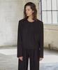 A Leaf Crop Wool Blouse - Black