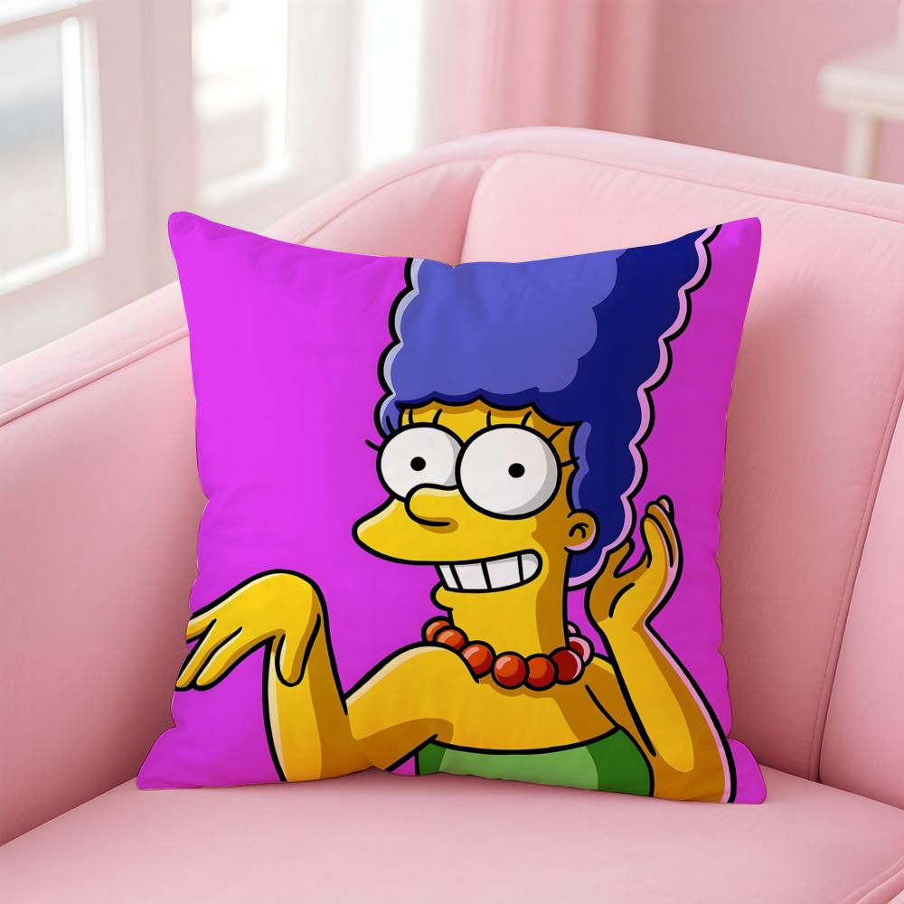 Husa de Pernă Anime S-Simpsons pentru Casă și Mașină, Multi-Scenă - Reversibilă, Moale și Durabilă pentru Utilizare Zilnică