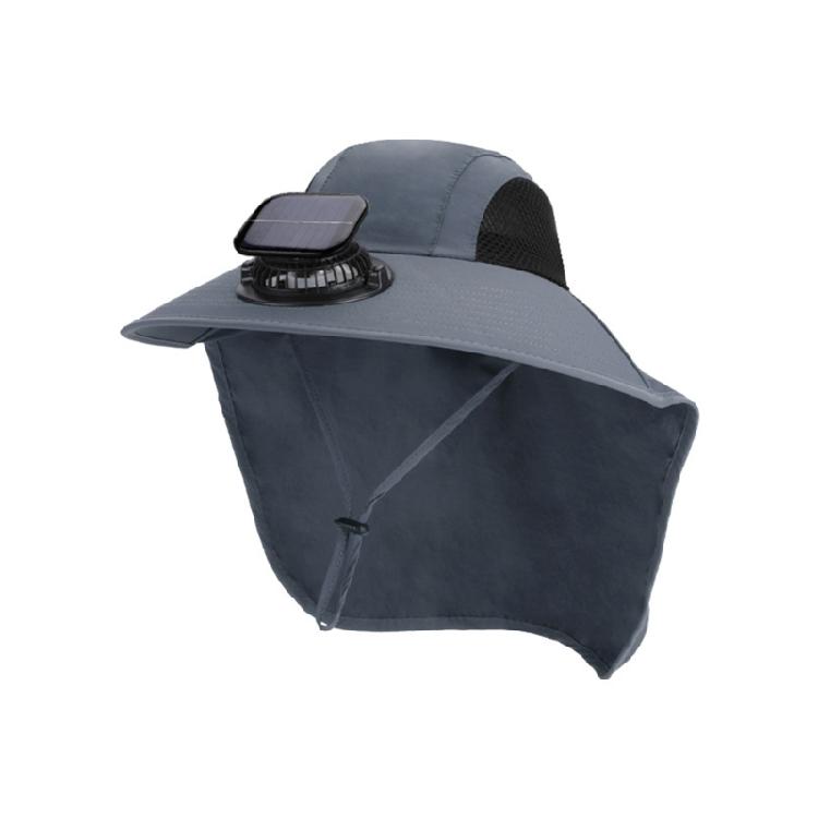 For Camping and Hiking Solar Fisherman Hat Waterproof Breathable Nylon Adjustable Size Portable Design Comfort