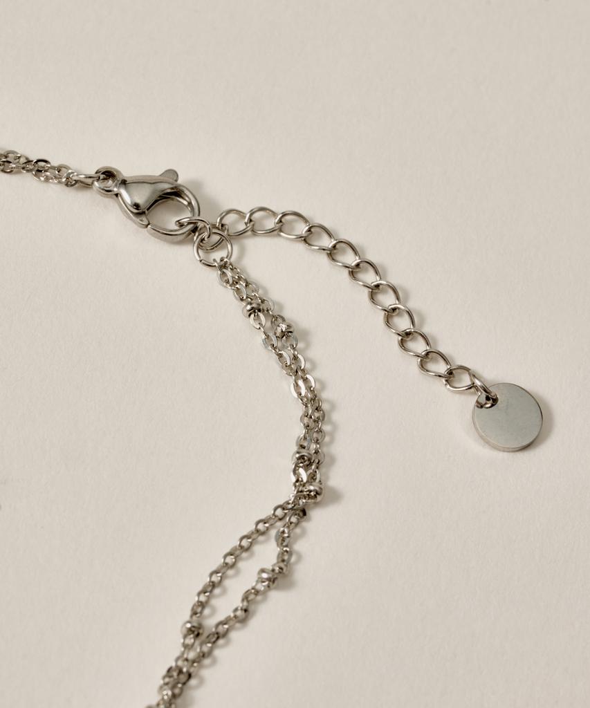 Novice Tokyo Double Glitter Chain Anklet [Stainless] / Silver