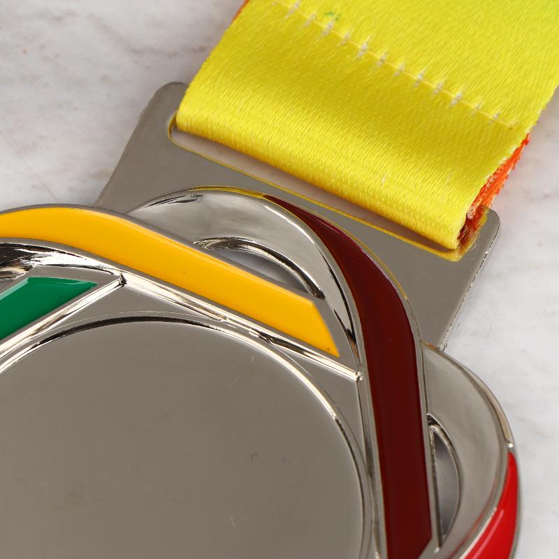 Metal Award Medals With Neck Ribbon Gold Silver Bronze Style For Sports Academics Or Any Competition Diameter