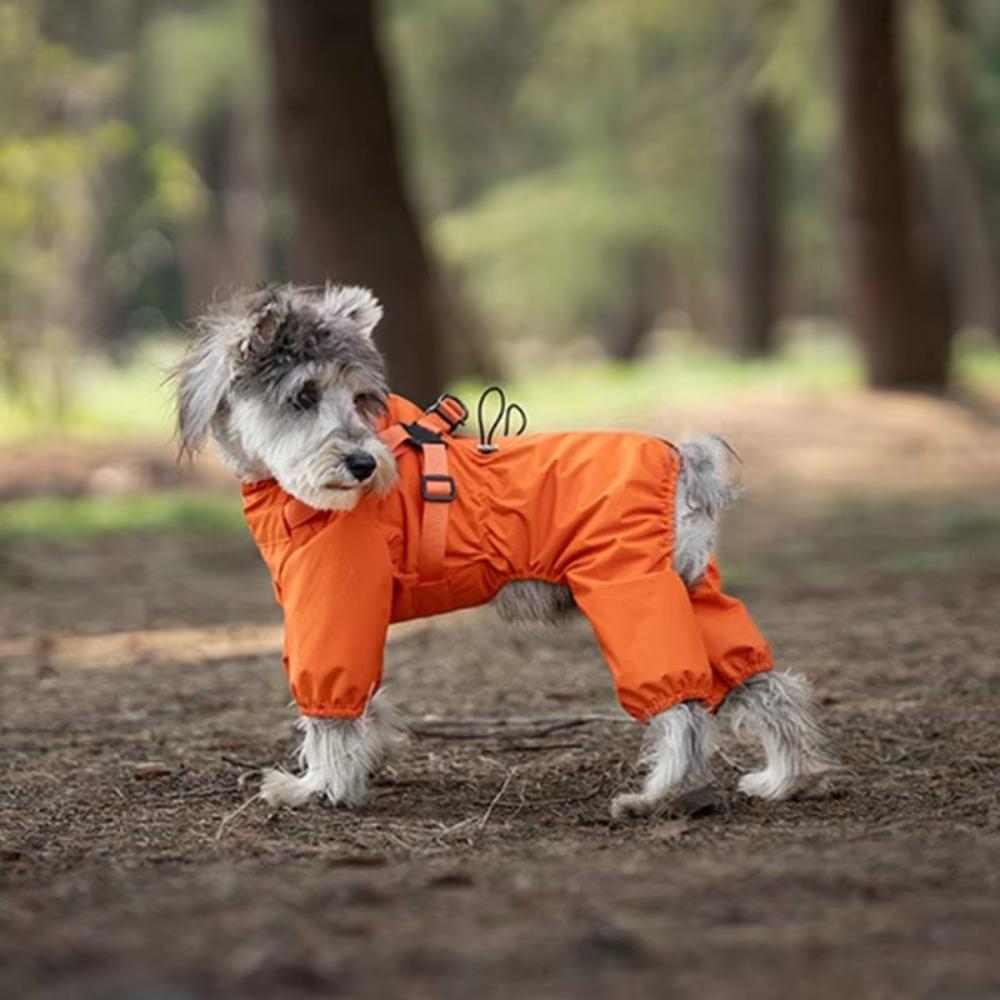 Reflective Dog Raincoat Waterproof Dog Windbreaker Overall Pet Rain Jacket  Outdoor Activities