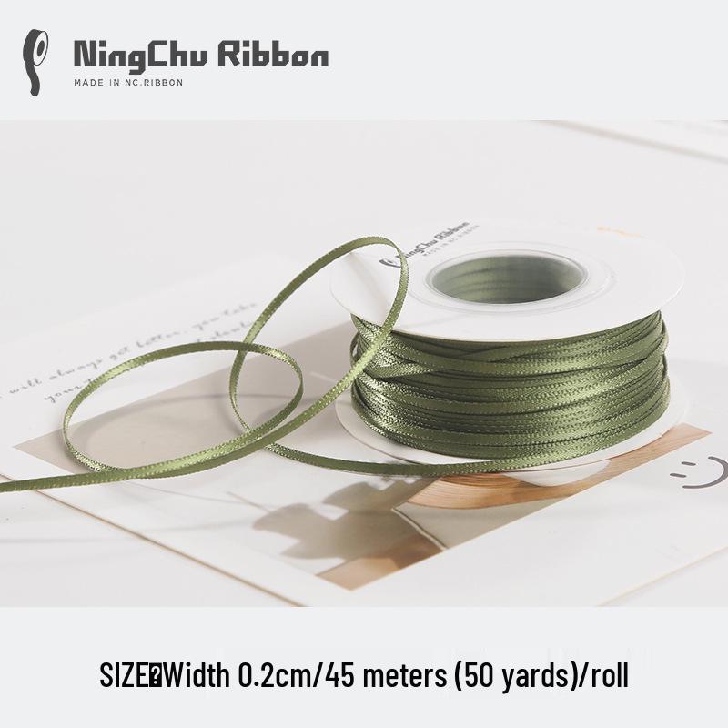 2mm Double-Sided Satin Ribbon Bookmark for Wedding Bows and Gift Wrapping