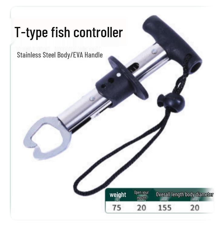 Stainless Steel Big Fish Control Grip with Scale & Lure Pliers