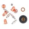 12Pcs Nozzle Electrode Kit Brass Plasma Torch Electrode Nozzle Tip Consumables for S45