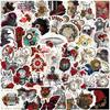 50-Piece Steampunk Rose Graffiti Stickers | Waterproof Decals for Suitcase & Gothic Decor AnimeWorlds Store