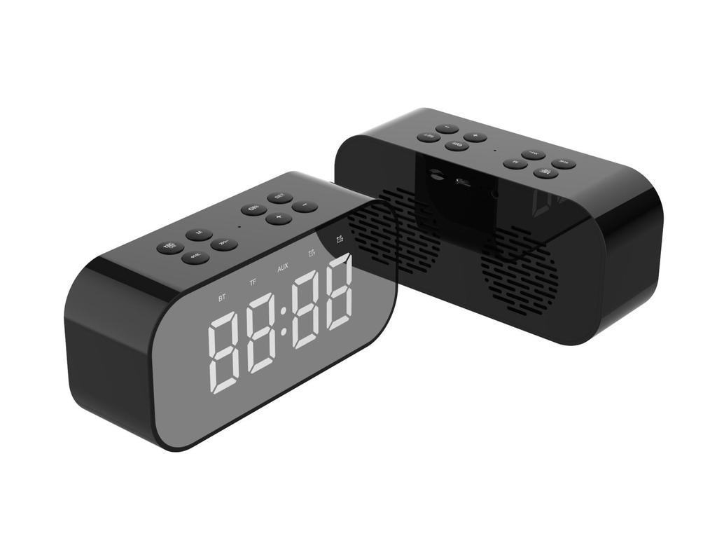 Bluetooth Wireless LED Alarm Clock Speaker with Mirror and Gift Card