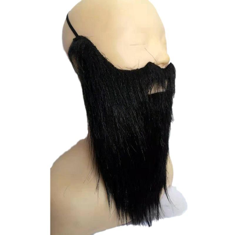 Realistic Fake Beard for Men Pirate Costume Mustache Theater Performance Dress Up Party DIY Accessory