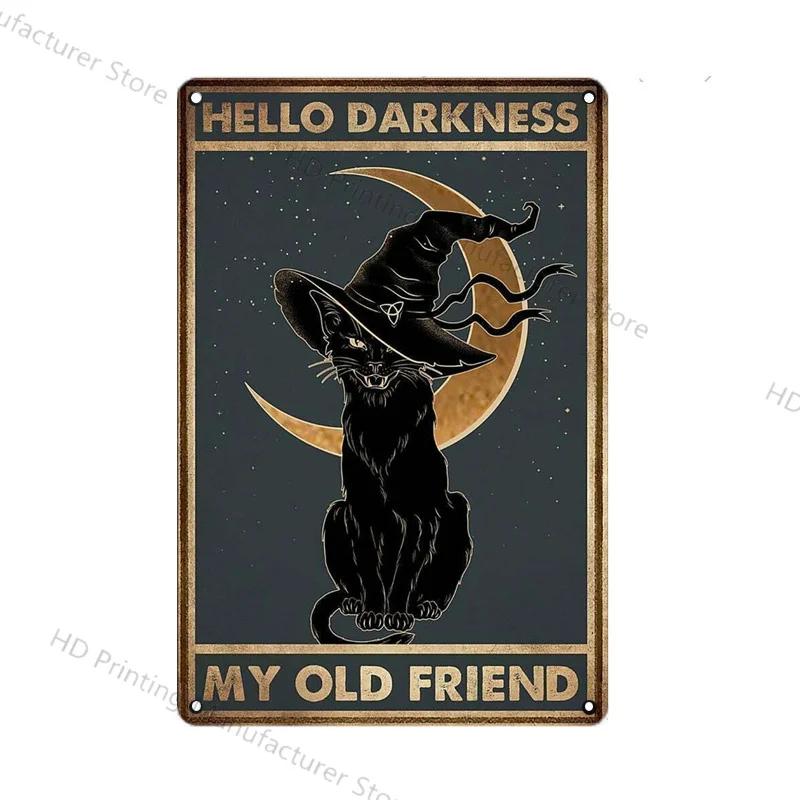 Cute Cat Wall Poster Pet Decor For Kitchen Vintage Tin Sign Metal Plates Home Decoration Modern Bar Accessory Restaurant Garden