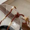 Ethnic Style Freshwater Pearl Necklace with Gold Sandstone Beads - High-End Sweater Chain Jewelry