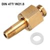DIN 477/ W21.8 CO2 Carbon Dioxide Regulator Valve Inlet Nut Nipple with Washer Brass Nut Washer Set Accessories Tool Parts
