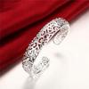 Women's Silver Floral Cutout Bracelet - Ethnic European & American Style