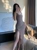 French vacation pure desire to fly sleeves mesh irregular waist and thin sexy summer new hip-wrapped long dress children
