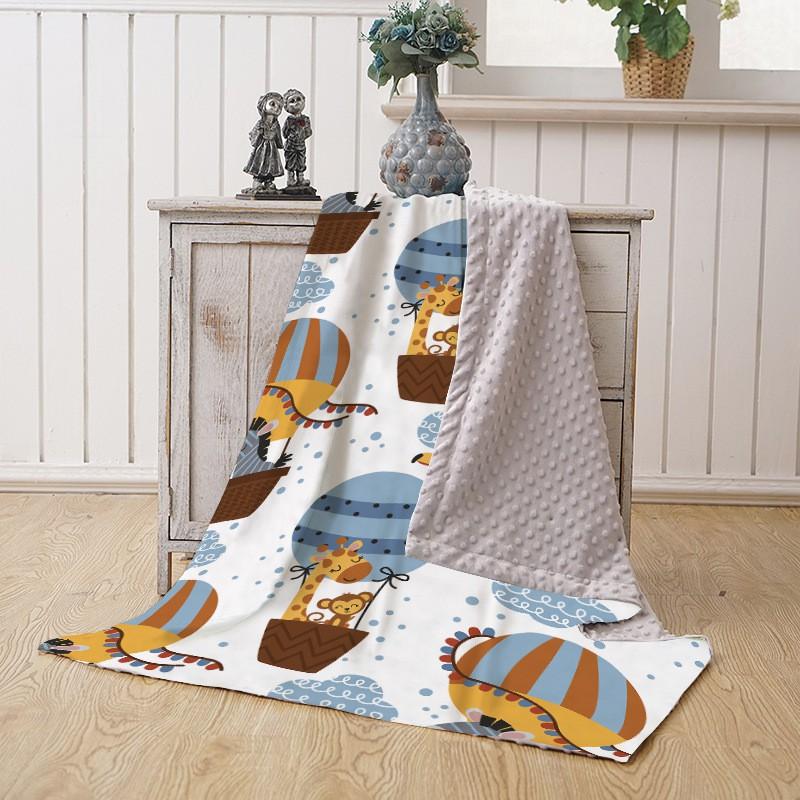 Soft Double-Layer Baby Blanket A-Grade Digital Print Cotton Feel Toddler Comfort Infants 1-3 Years