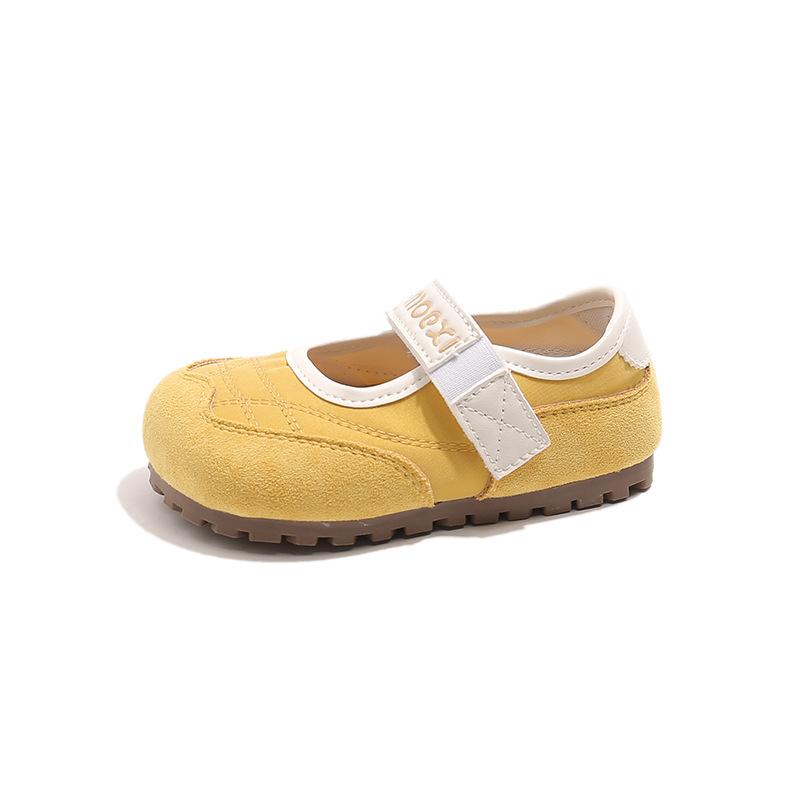 Children Girls Shoes Flat Bottom Mary Jane Ballet Casual Shoes Girl Retro All-Match Slip-On Summer Rubber Soft Sole