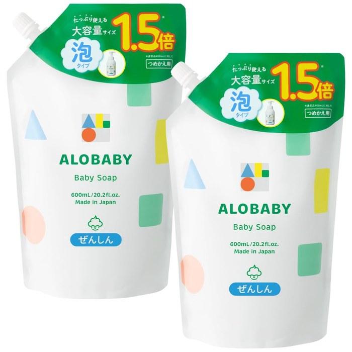 Alo Baby Baby Soap Refill 600ml (2-pack) Bubble Type, Mildly Acidic, Organic