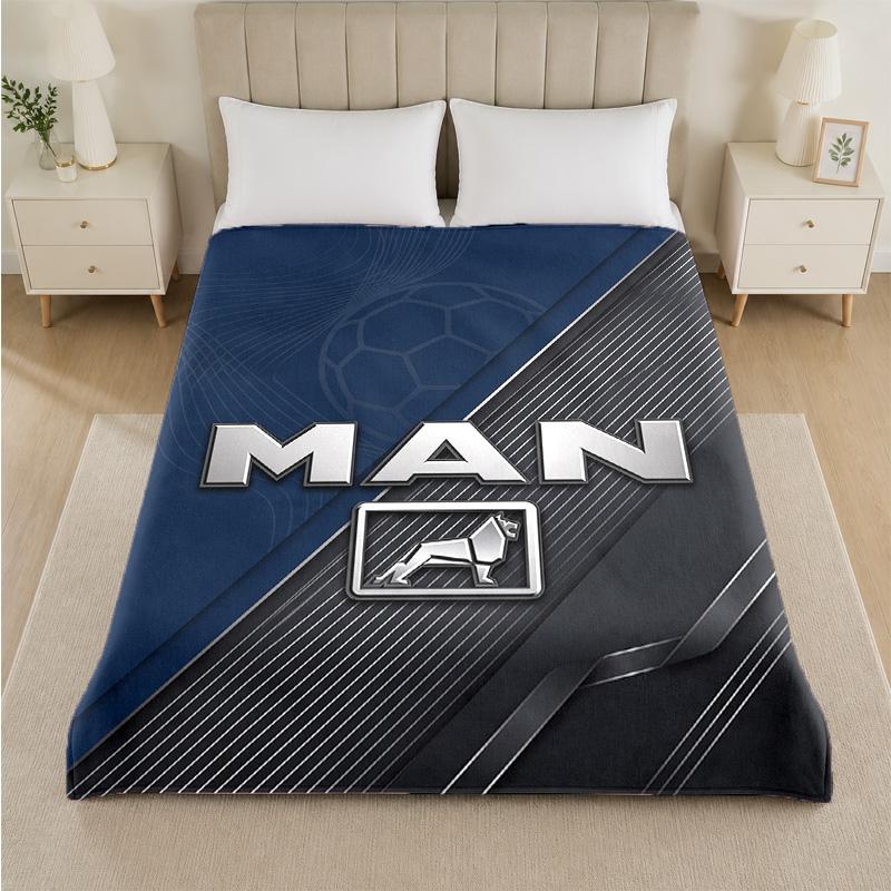 man truck Print Flannel Blanket Cozy Lightweight Plush Throw Blanket For Bed Sofa Household Use
