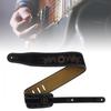 Cow Suede Guitar Strap Flower Pattern Embroidery with Anti Friction Design for Electric Bass