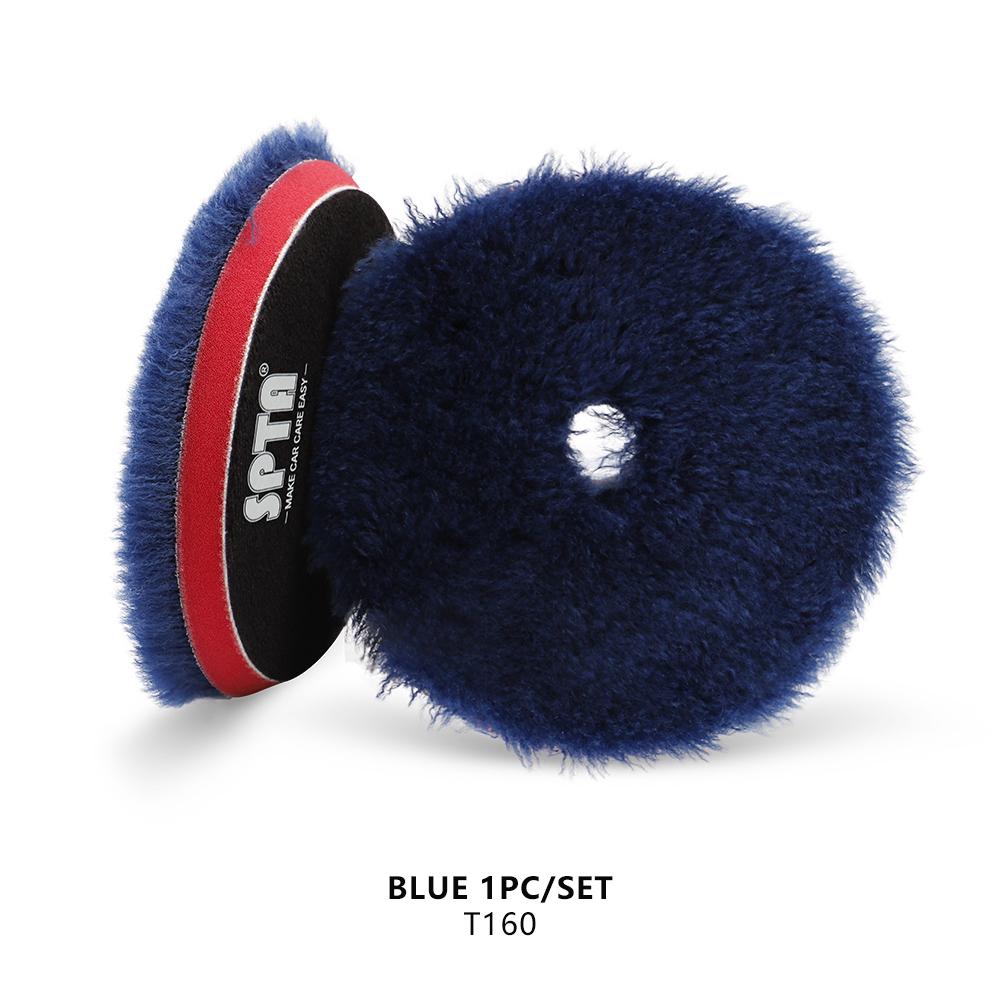 (Single Sale) SPTA 3"/5"/6" Wool Polishing Pad High Density Lambs Woollen Polish Buffing Pad for Car Polisher