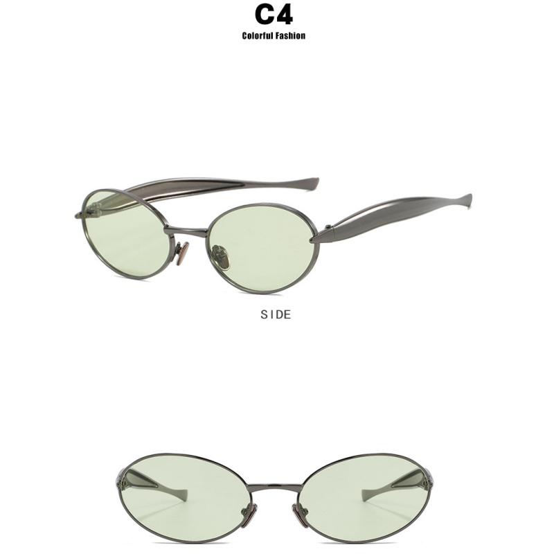 Damen Sonnenbrille, ovale kleine Rahmen Sonnenbrille, Herren- und Damenmode Sonnenbrille
